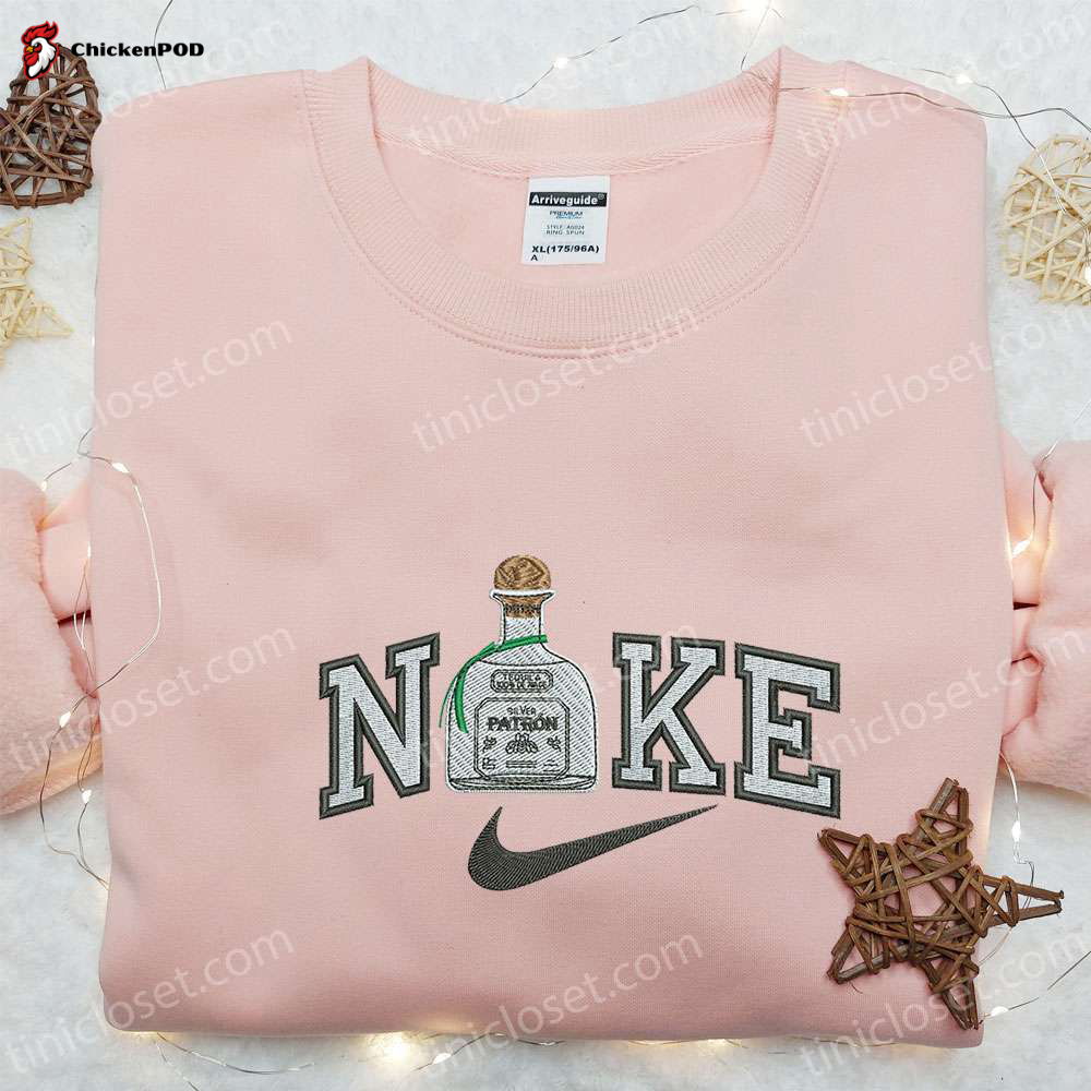 Embroidered Tequila x Nike Shirt: Custom Favorite Drink T-shirt