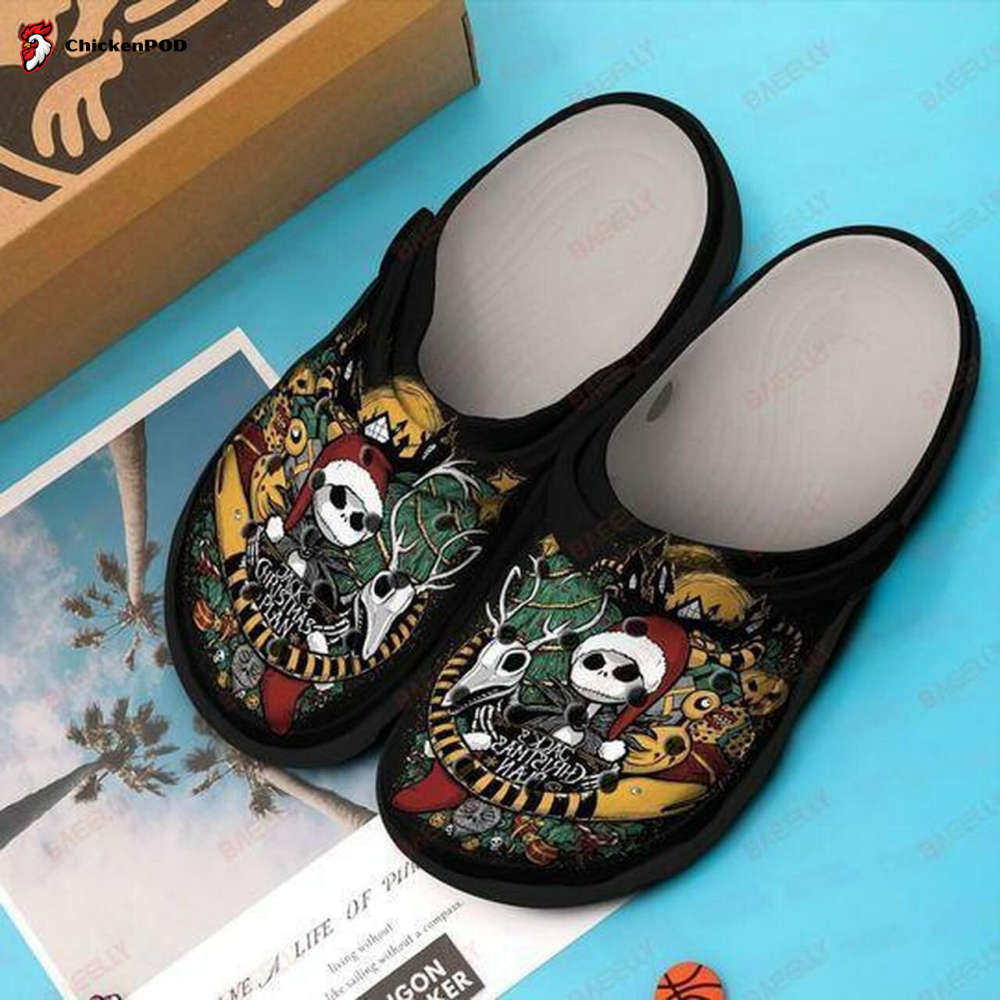 The Nightmare Before Christmas Jack Skellington Crocs-Slippers Crocband Clog Comfortable Water Shoes