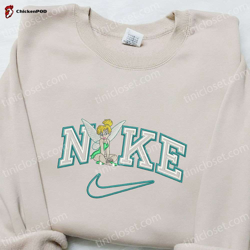 Tinkerbell x Nike Cartoon Embroidered Sweatshirt: Disney Characters Hoodie Perfect Birthday Gift