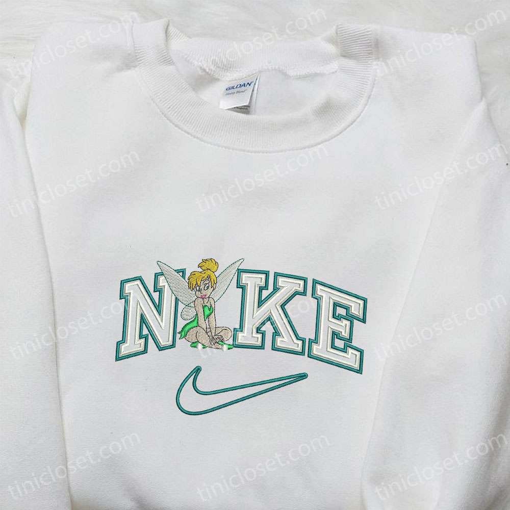 Tinkerbell x Nike Cartoon Embroidered Sweatshirt – Disney Characters Hoodie Perfect Birthday Gift