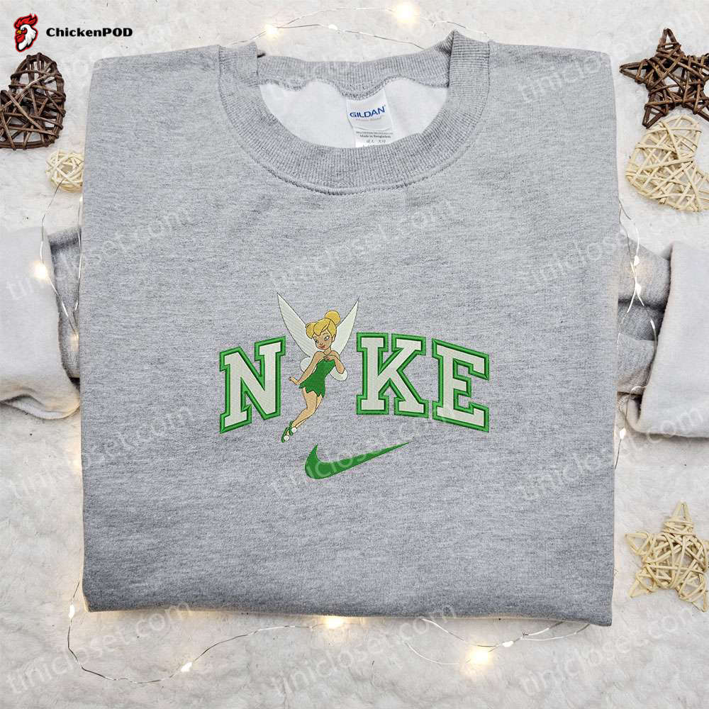 Tinkerbell x Nike Cartoon Embroidered Sweatshirt: Disney Characters Shirt Perfect Family Gift – Shop Now!