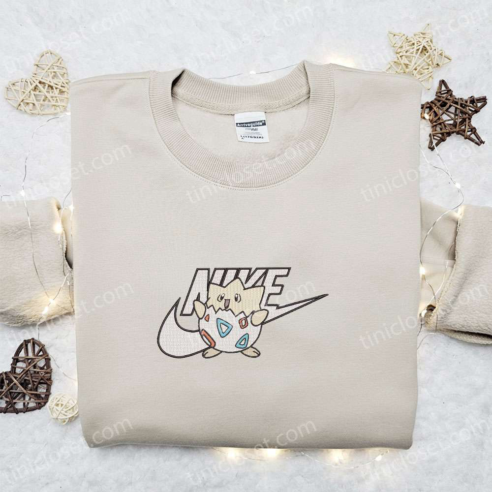 Togepi x Nike Anime Embroidered Sweatshirt & Pokemon Shirt: Best Gift Ideas for Family