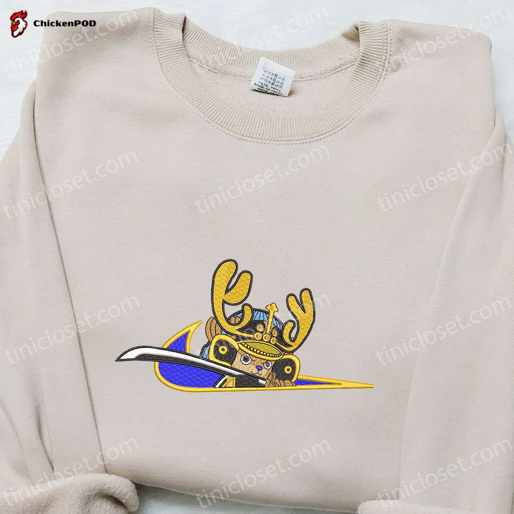 Tony Chopper x Swoosh Anime Embroidered Sweatshirt – One Piece Hoodie Best Birthday Gift Ideas