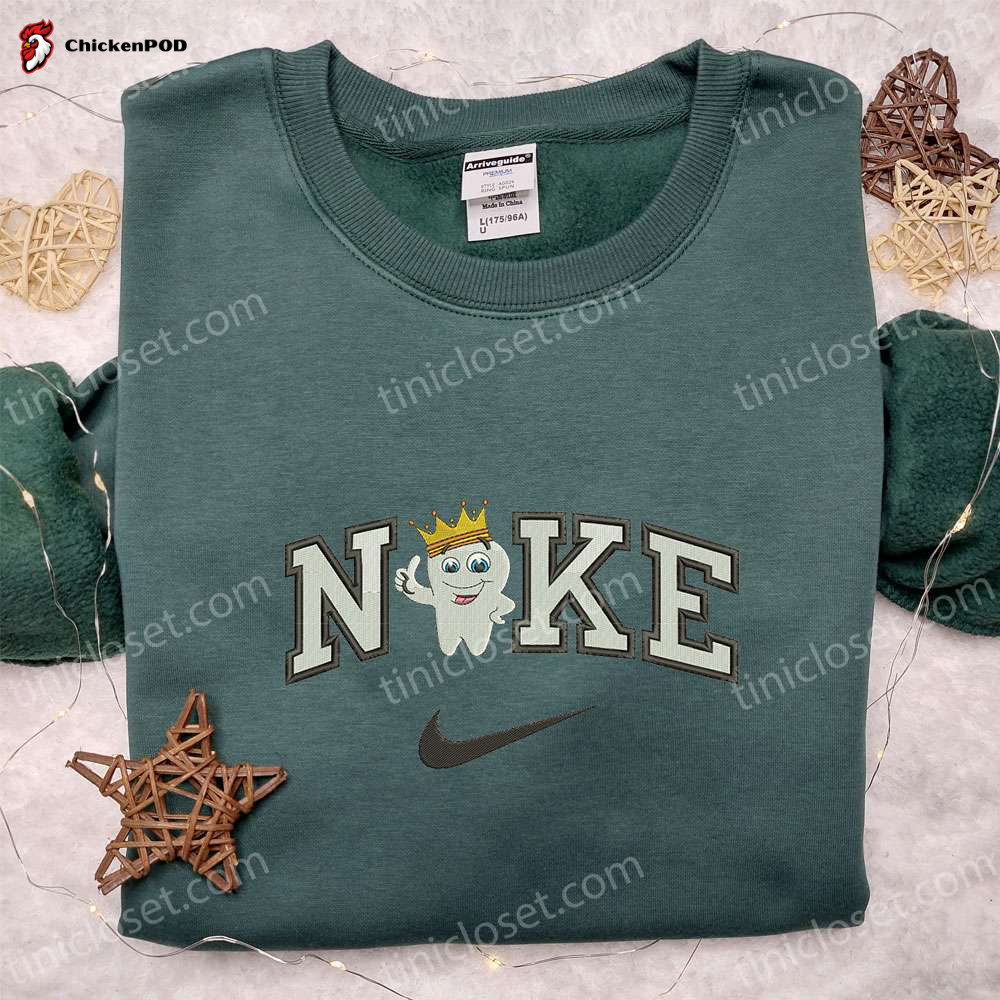 Tooth King x Nike Embroidered Shirt & Hoodie: Best Nike-Inspired Gift Ideas