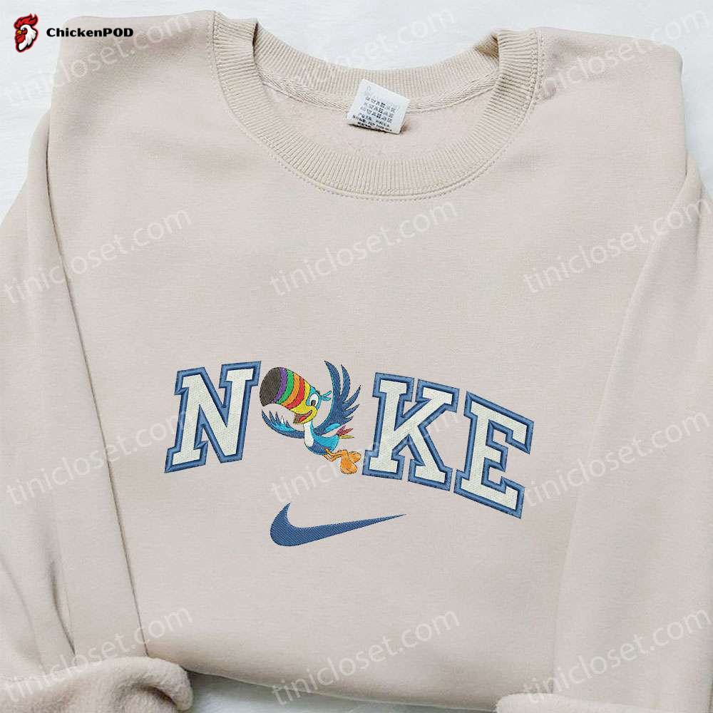 Nike x Stitch Love Cartoon Embroidered Shirt: Best Gift for Family – Nike Inspired T-shirt