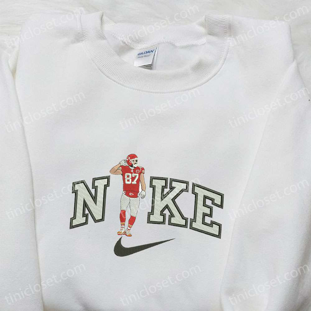 Travis Kelce x Nike Embroidered Shirt NFL Sport T-Shirt Best Gift Ideas for Family