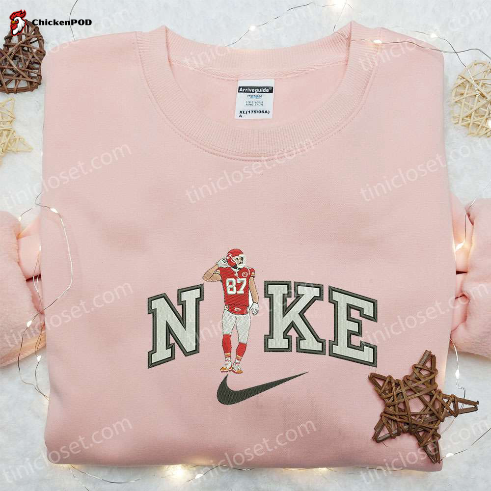 Travis Kelce x Nike Embroidered Shirt NFL Sport T-Shirt Best Gift Ideas for Family