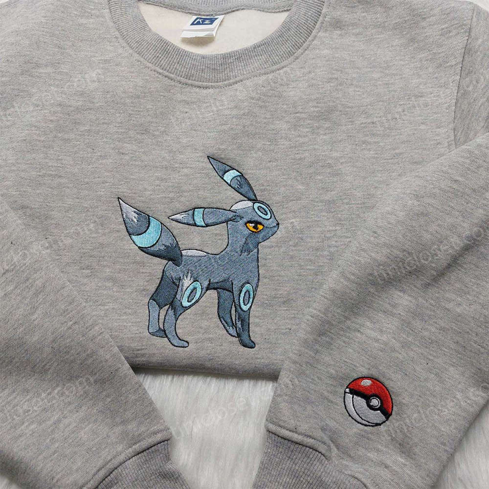 Pokemon Embroidered Sweatshirt Hoodie & Anime Shirt for Fans – Umbreon Design Shop Now!