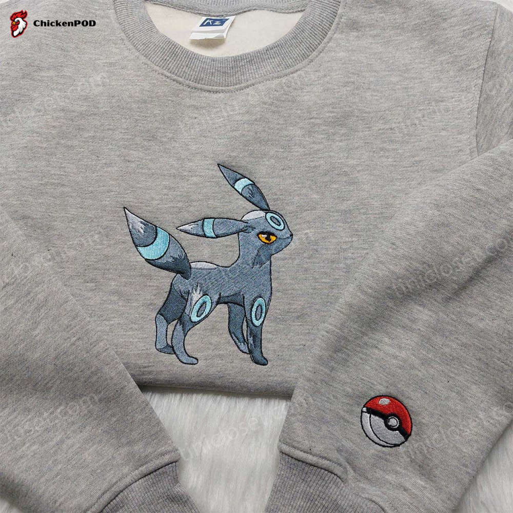 Pokemon Embroidered Sweatshirt Hoodie & Anime Shirt for Fans – Umbreon Design Shop Now!