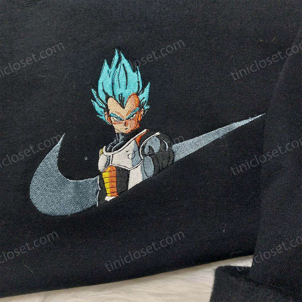 Anime Fan Apparel: Vegeta Nike Embroidered Shirt Dragon Ball Z Hoodie & Sweatshirt