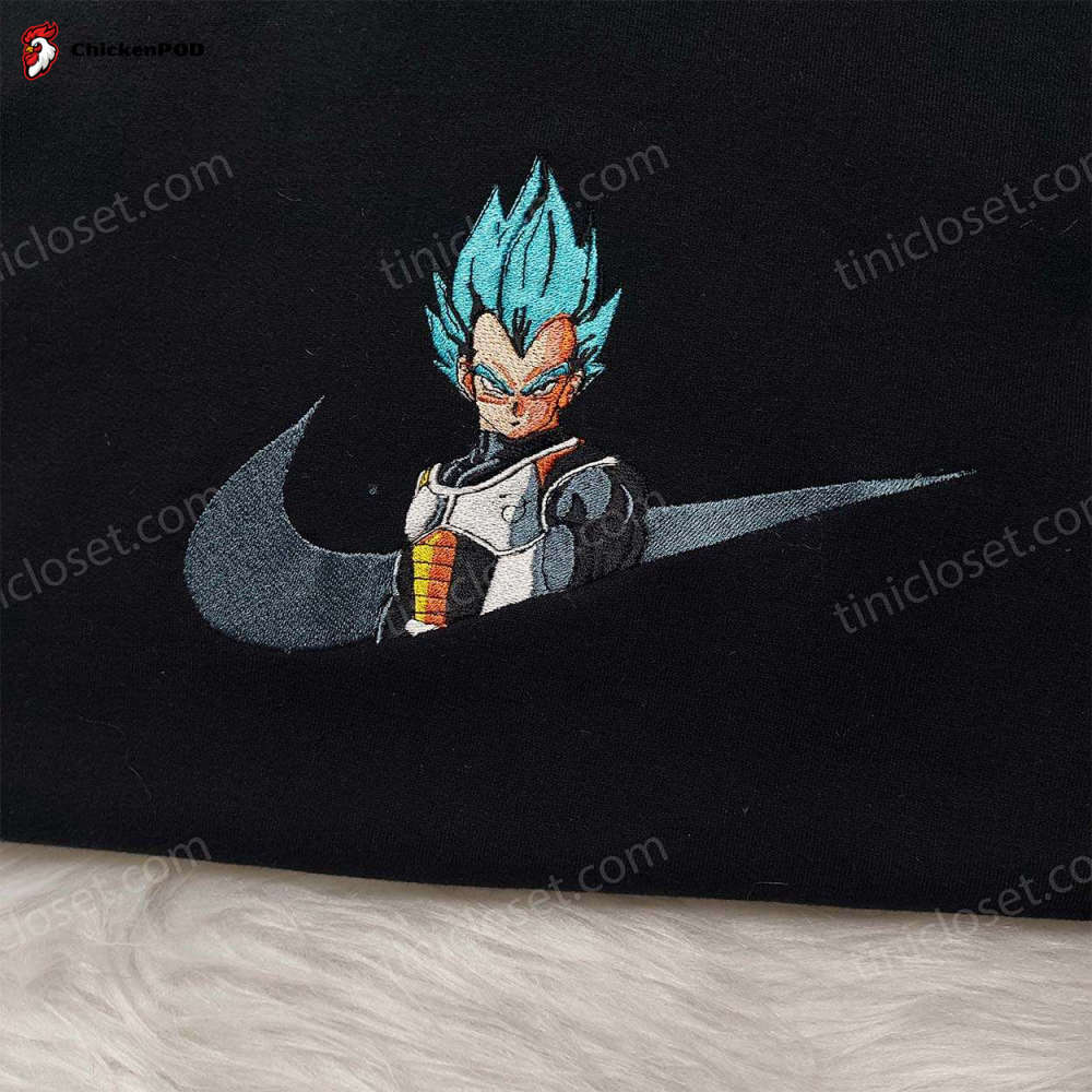 Anime Fan Apparel: Vegeta Nike Embroidered Shirt Dragon Ball Z Hoodie & Sweatshirt