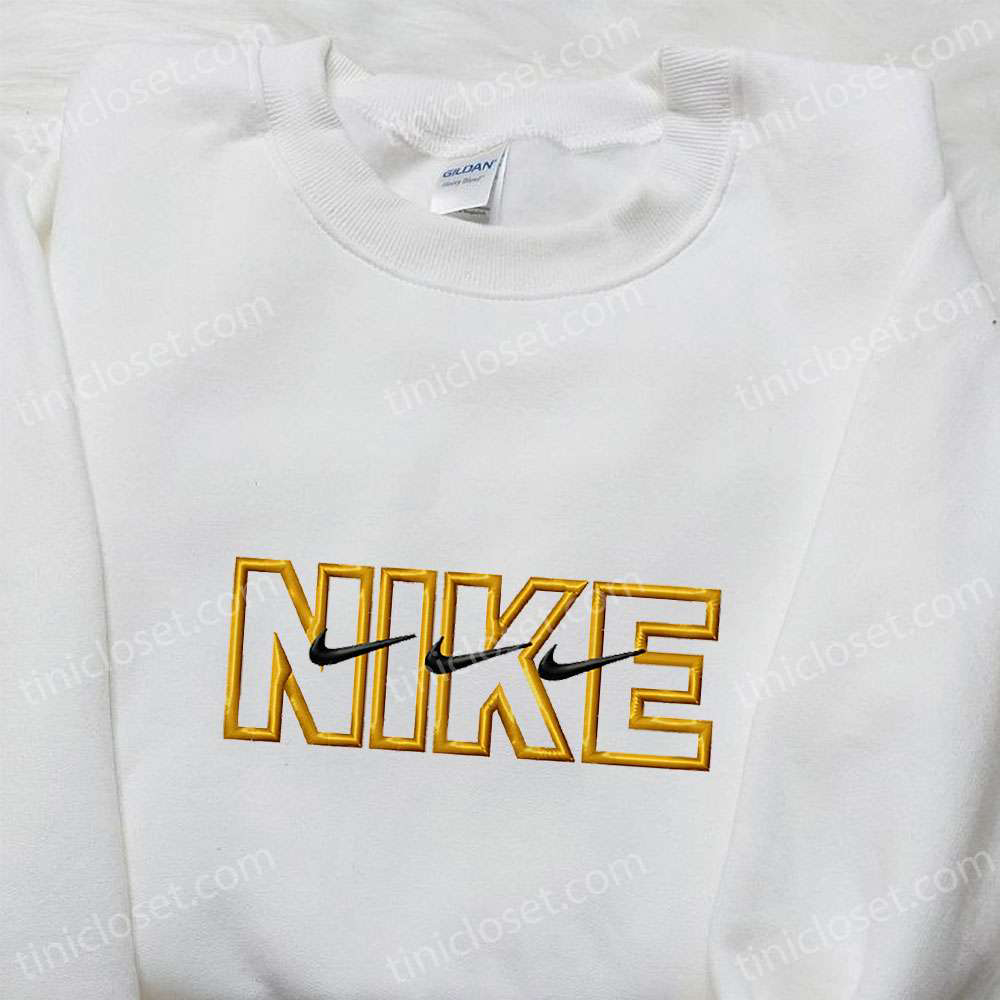 Vintage Retro Nike Swoosh Embroidered Shirt – Nike Inspired Best Gift for Family