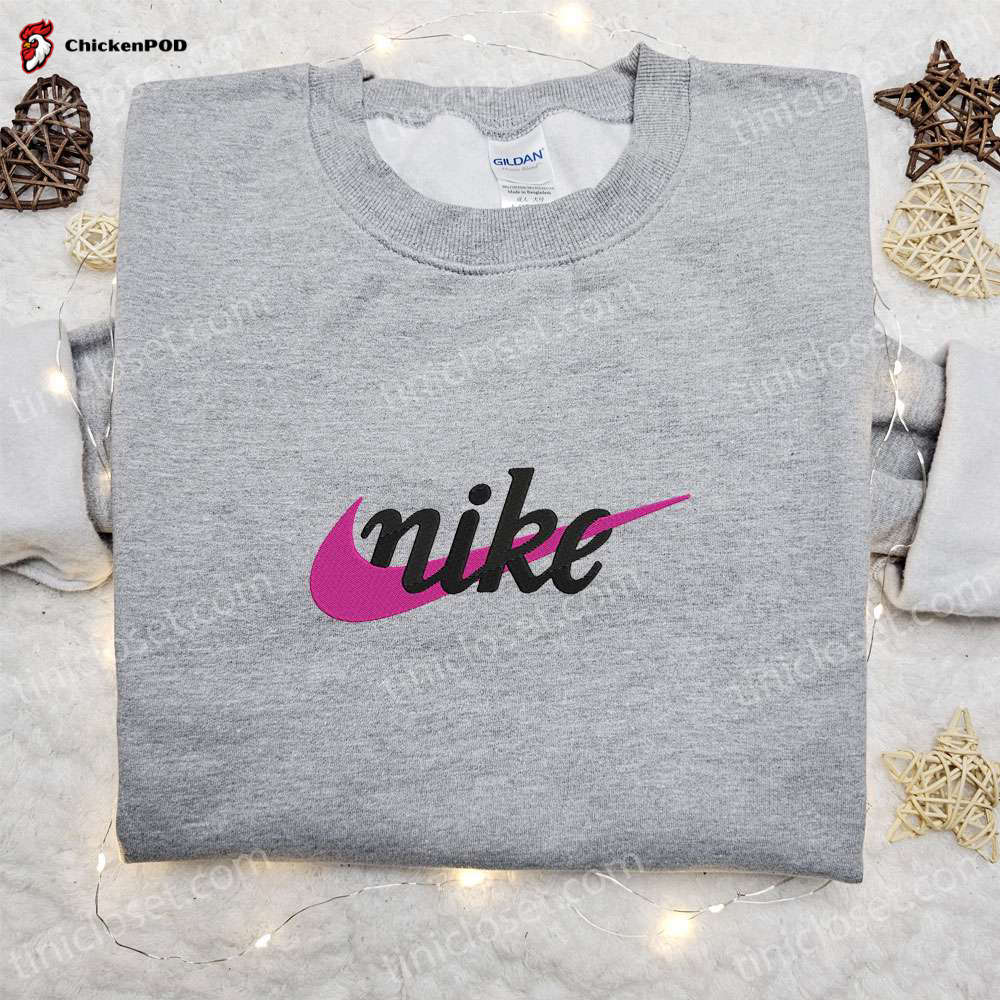 Vintage Swoosh x Nike Embroidered Sweatshirt: Best Nike Inspired Shirt for Family Gifts