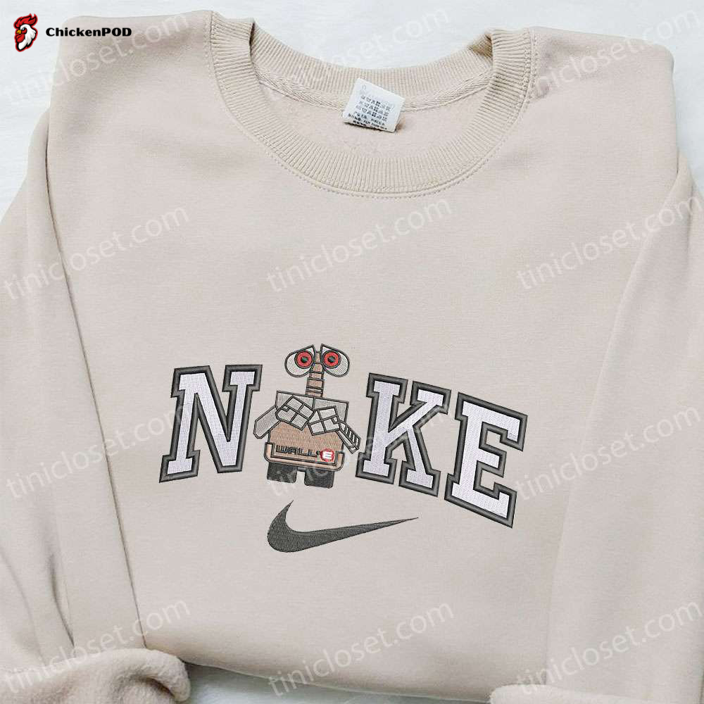 Wall-E x Nike Cartoon Embroidered Sweatshirt – Disney Characters Hoodie Best Birthday Gift Ideas