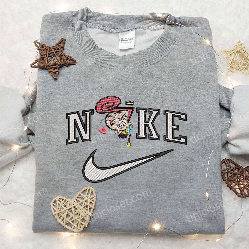 Wanda Fairywinkle x Nike Embroidered Hoodie: The Fairly OddParents & Nike Inspired Shirt