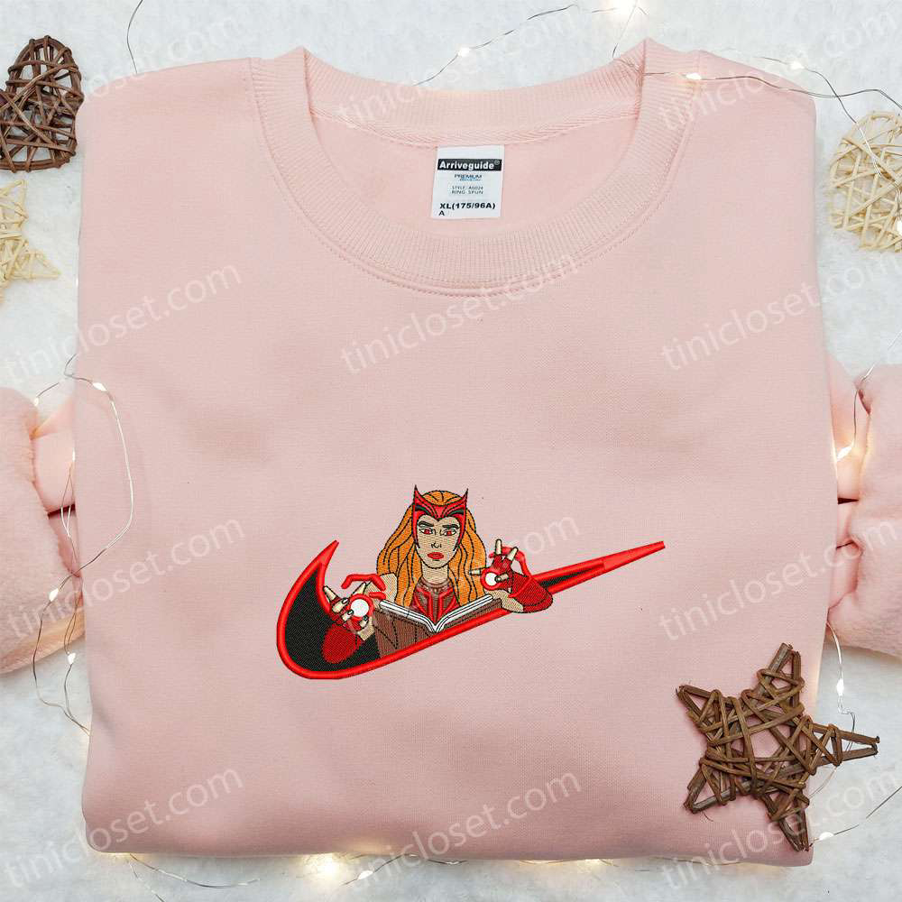 Show Your Love for Wanda with Marvel Movie Embroidered Shirt – Exclusive Design!