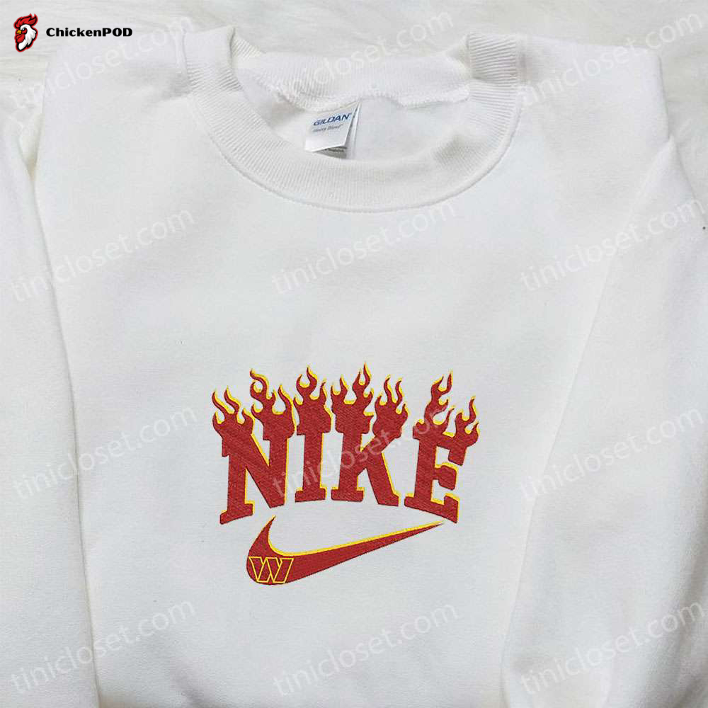 Washington Commanders x Nike Flame Embroidered Shirt & Hoodie: Top NFL Sports Fandom Gift Ideas