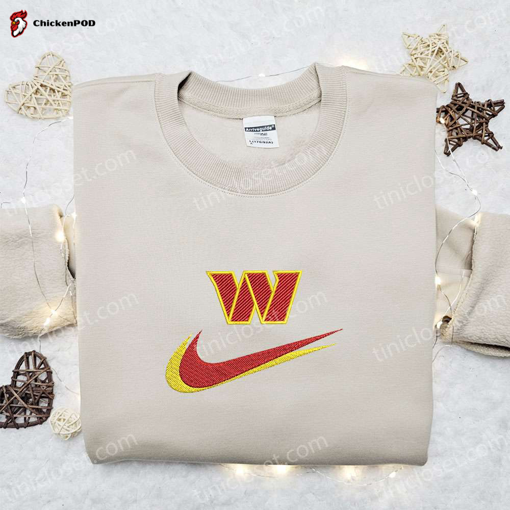 Washington Commanders x Nike Swoosh Embroidered Shirt & NFL Sports Hoodie: Best Fandom Gift Ideas