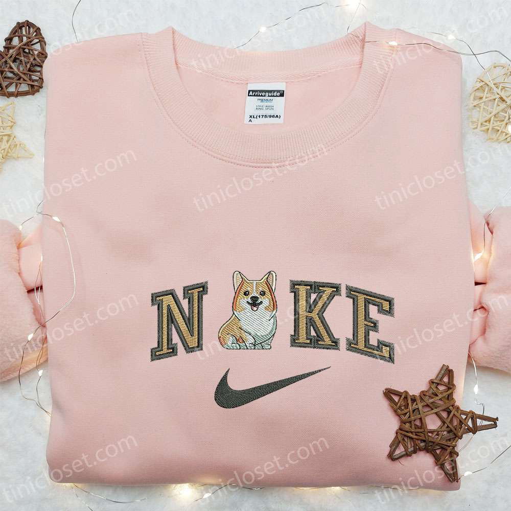 Stylish Welsh Corgi x Nike Embroidered Shirt & Animal Hoodie – Perfect Birthday Gift Ideas