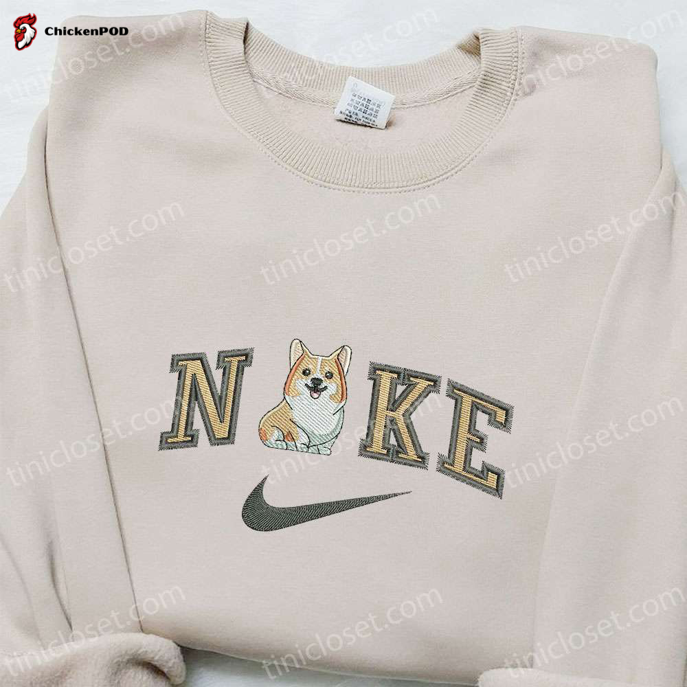 Stylish Welsh Corgi x Nike Embroidered Shirt & Animal Hoodie – Perfect Birthday Gift Ideas