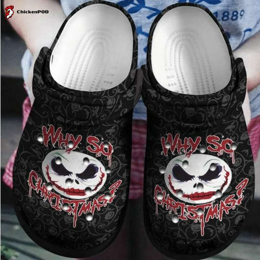 Jack Skellington Rubber Crocs-Slippers Crocband Clog Comfortable Water Shoes In White