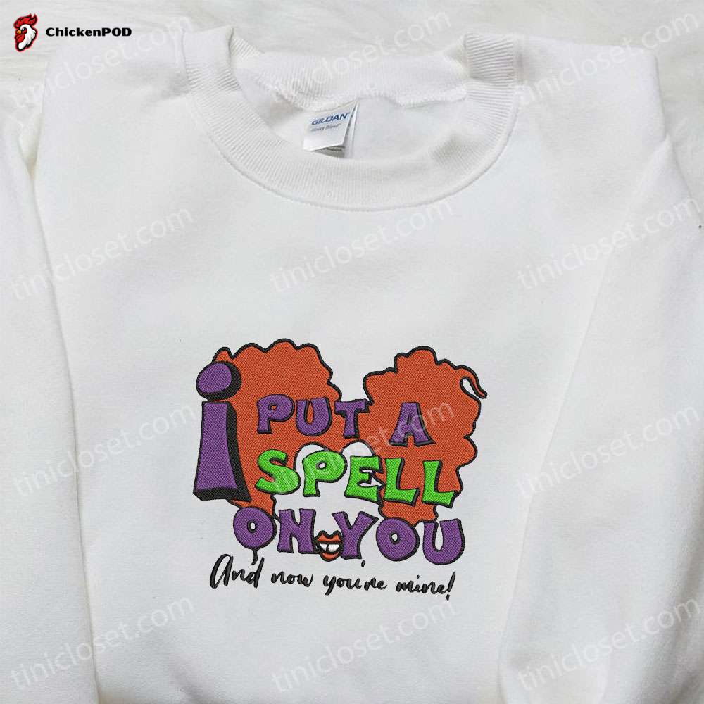 Winnie The Boo Pumpkin Embroidered Sweatshirt: Disney Characters Shirt for Best Halloween Gift Ideas