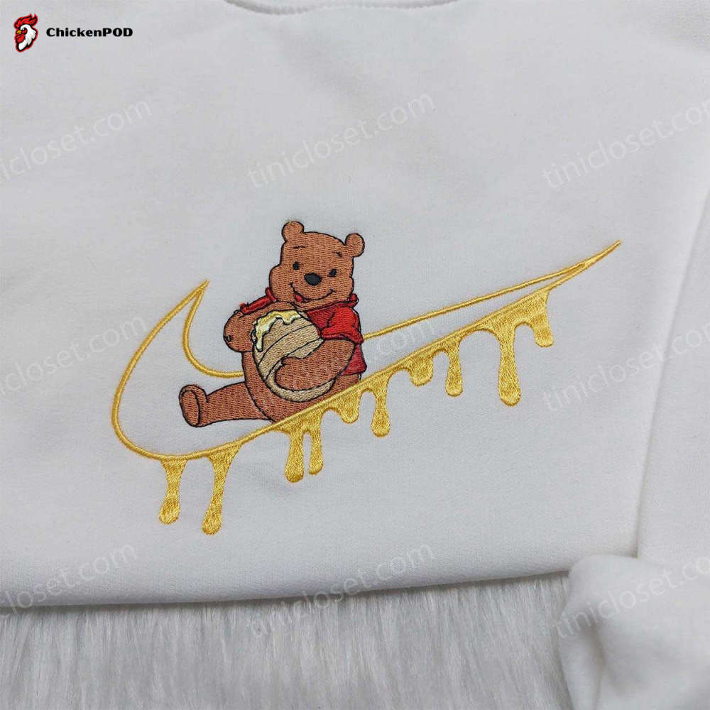 Winnie Pooh Nike Swoosh Sweatshirt – Disney Embroidered Hoodie Custom Nike Shirt