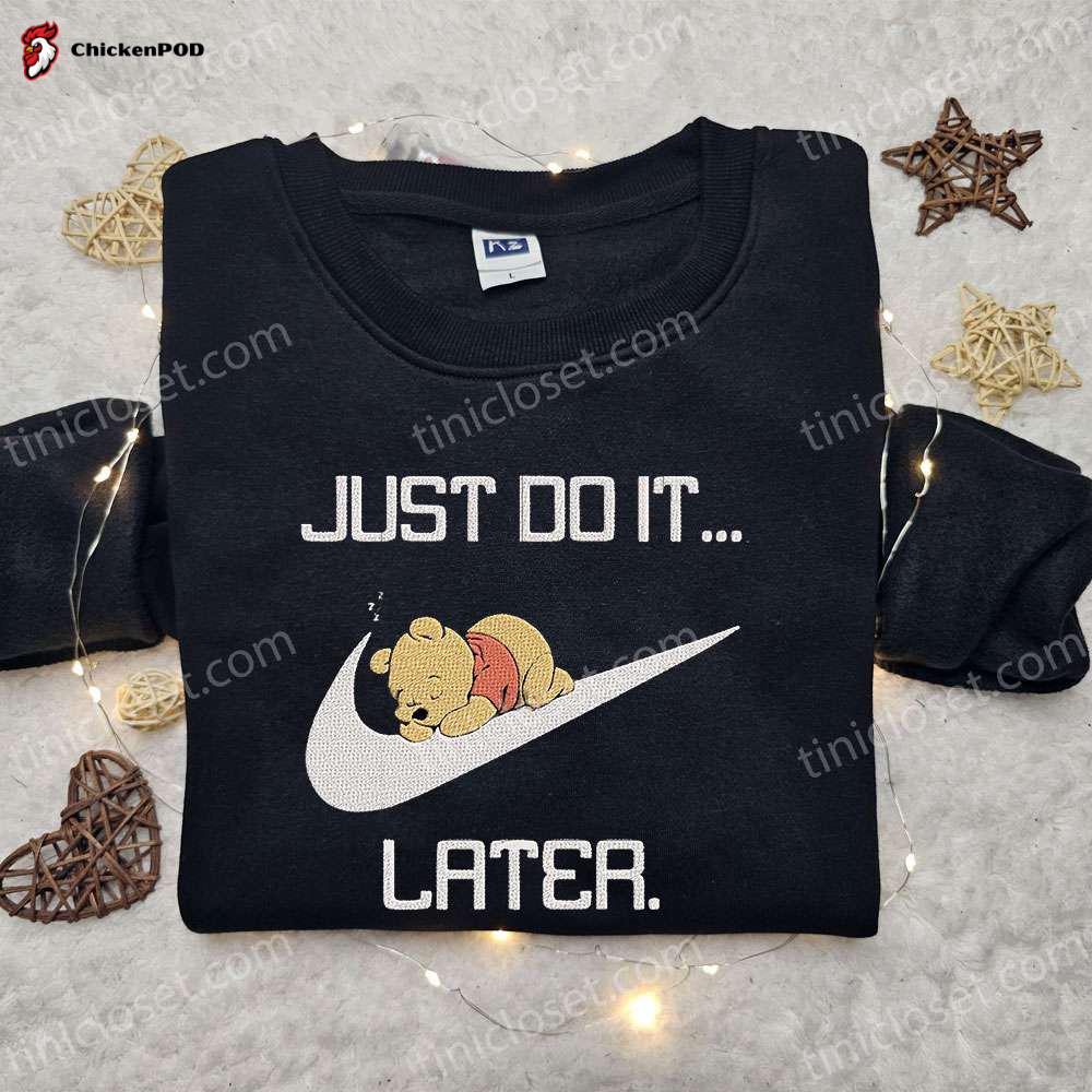 Disney Winnie the Pooh Sleep x Nike Sweatshirt: Embroidered Shirt for Family Best Gift Ideas