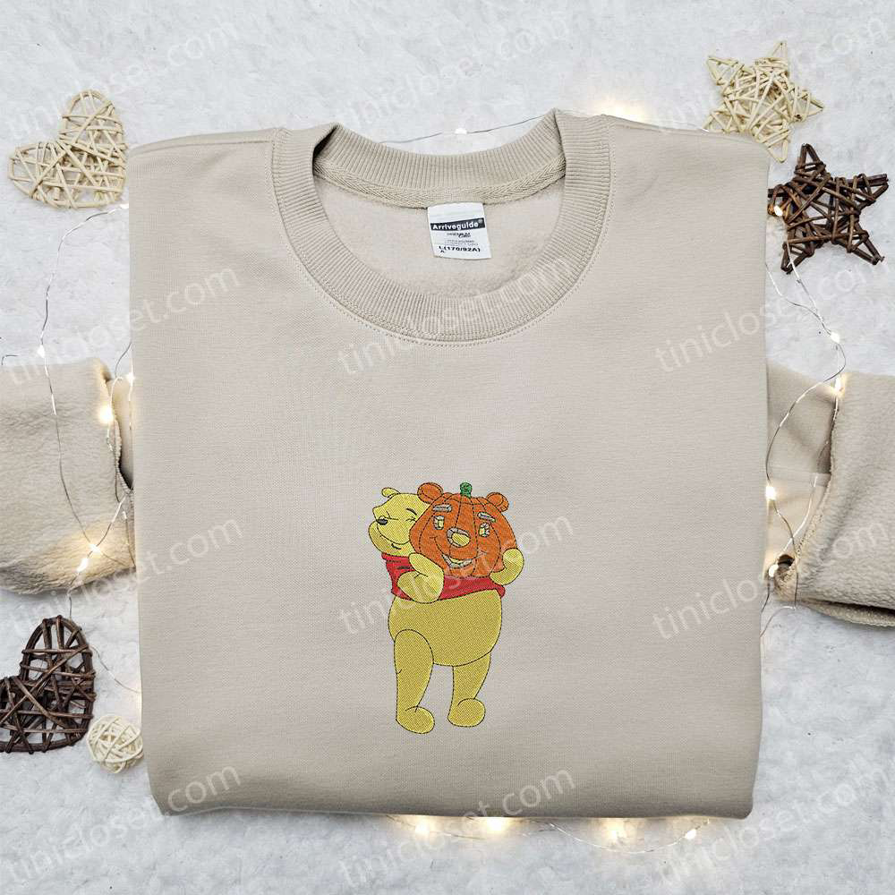 Winnie The Pooh Jack O’ Lantern Embroidered Sweatshirt – Disney Halloween Hoodie & Shirt