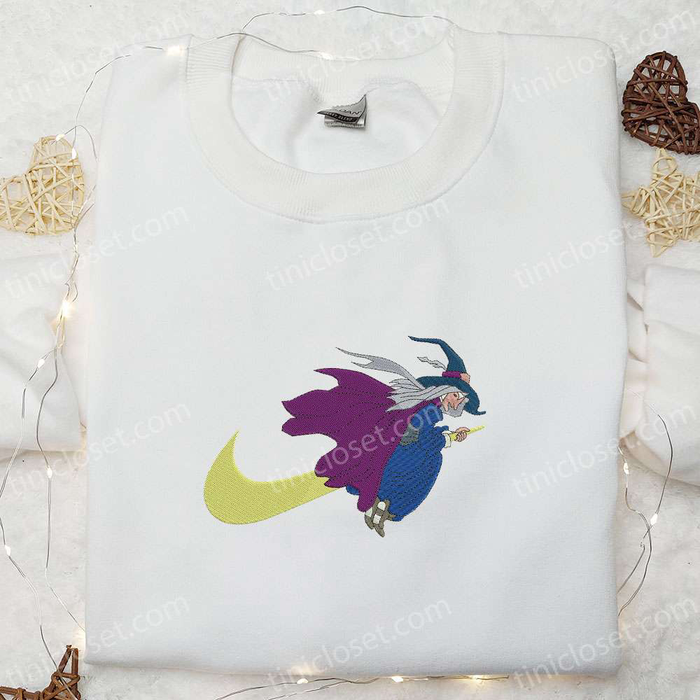 Witcher x Swoosh Embroidered Sweatshirt: Spooky Halloween Shirt Perfect Gift for Family