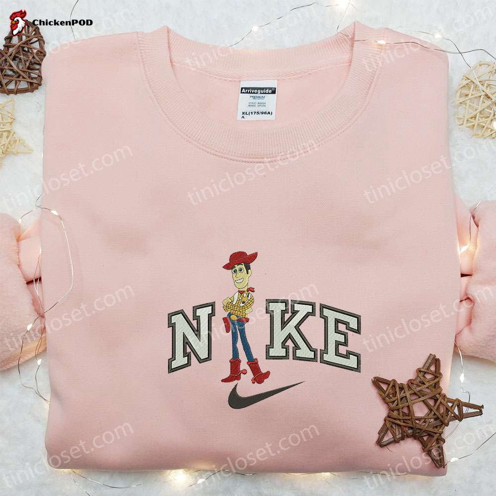 Disney Characters Embroidered Hoodie & Woody x Nike Cartoon Shirt: Best Family Gift Ideas