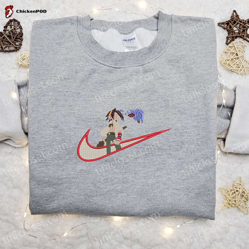 Yoh Asakura x Swoosh Embroidered Sweatshirt & Shaman King Shirt: Best Family Gift Ideas