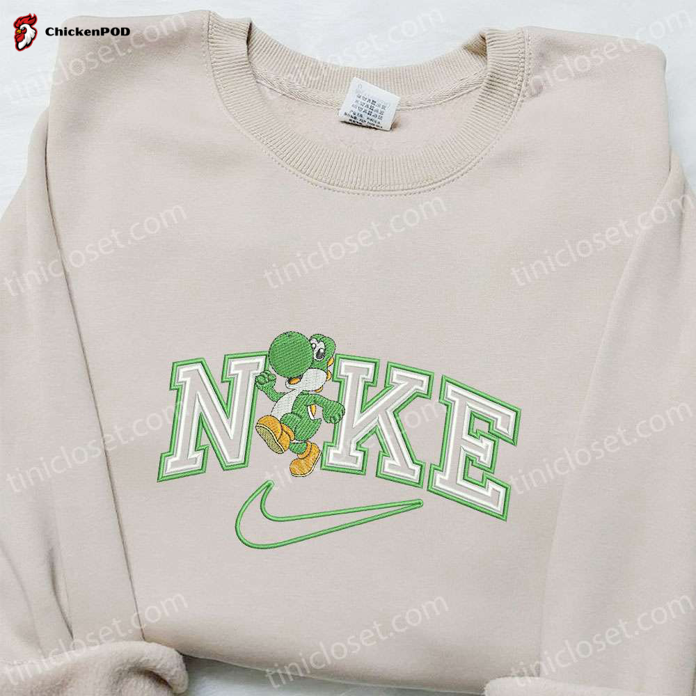 Yoshi x Nike Cartoon Sweatshirt & Custom T-Shirt: Unique Birthday Gift Ideas