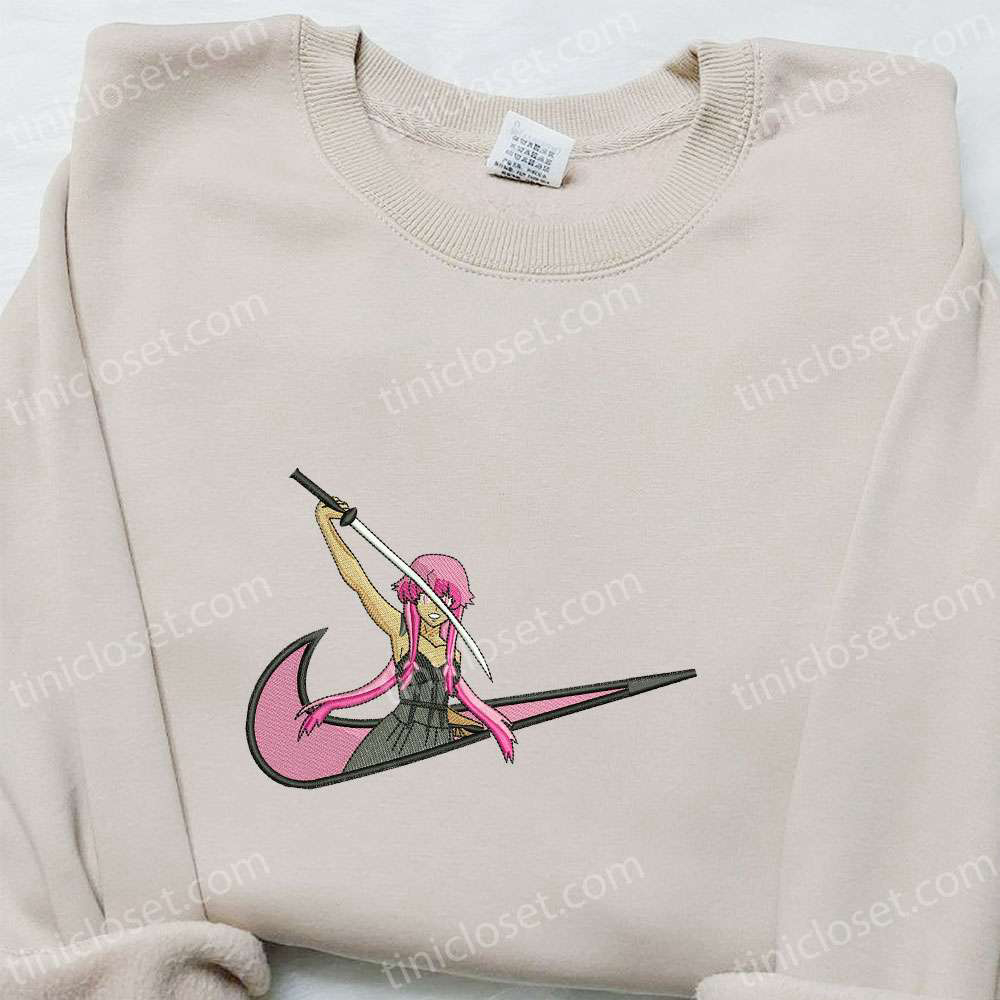 Futuristic Anime Embroidered Shirt – Yuno Gasai Future Diary: Exclusive Design