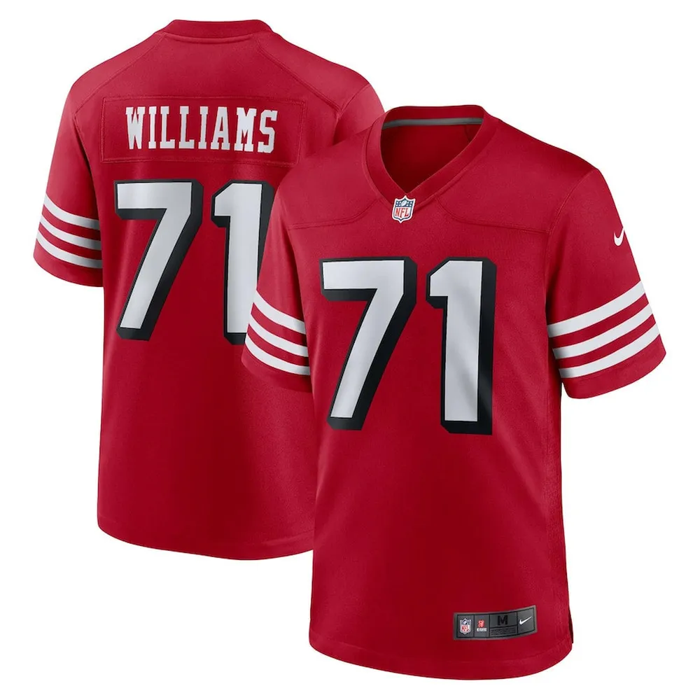 Trent Williams 71 San Francisco 49ers Alternate Game Jersey – Scarlet