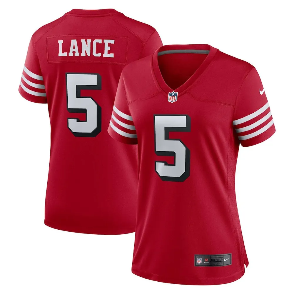 Trey Lance San Francisco 49ers Women’s Alternate Game Player Jersey – Scarlet