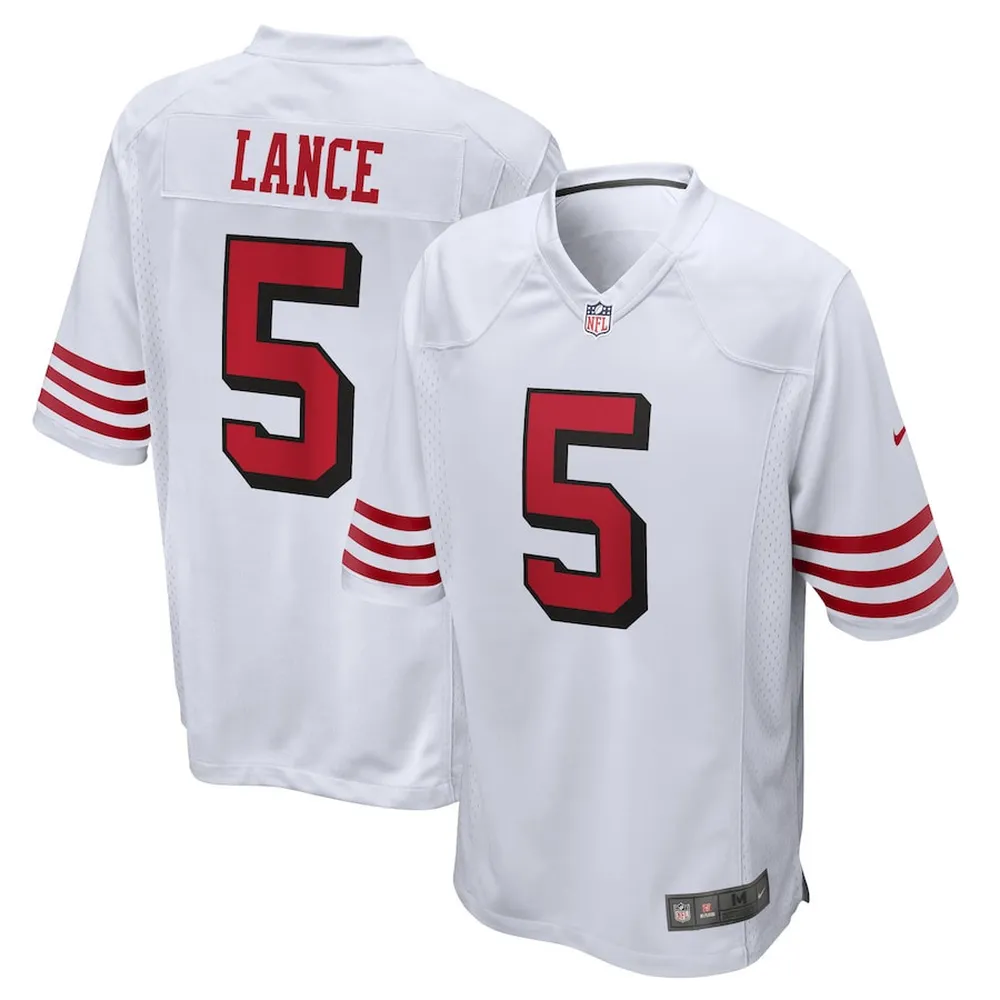 Trey Lance 5 San Francisco 49ers Youth Team Player Jersey – White