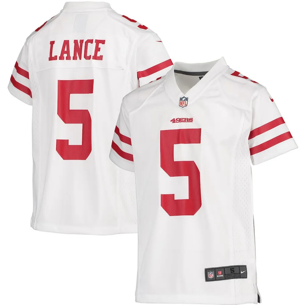 Trey Lance 5 San Francisco 49ers Youth Player Game Jersey – White