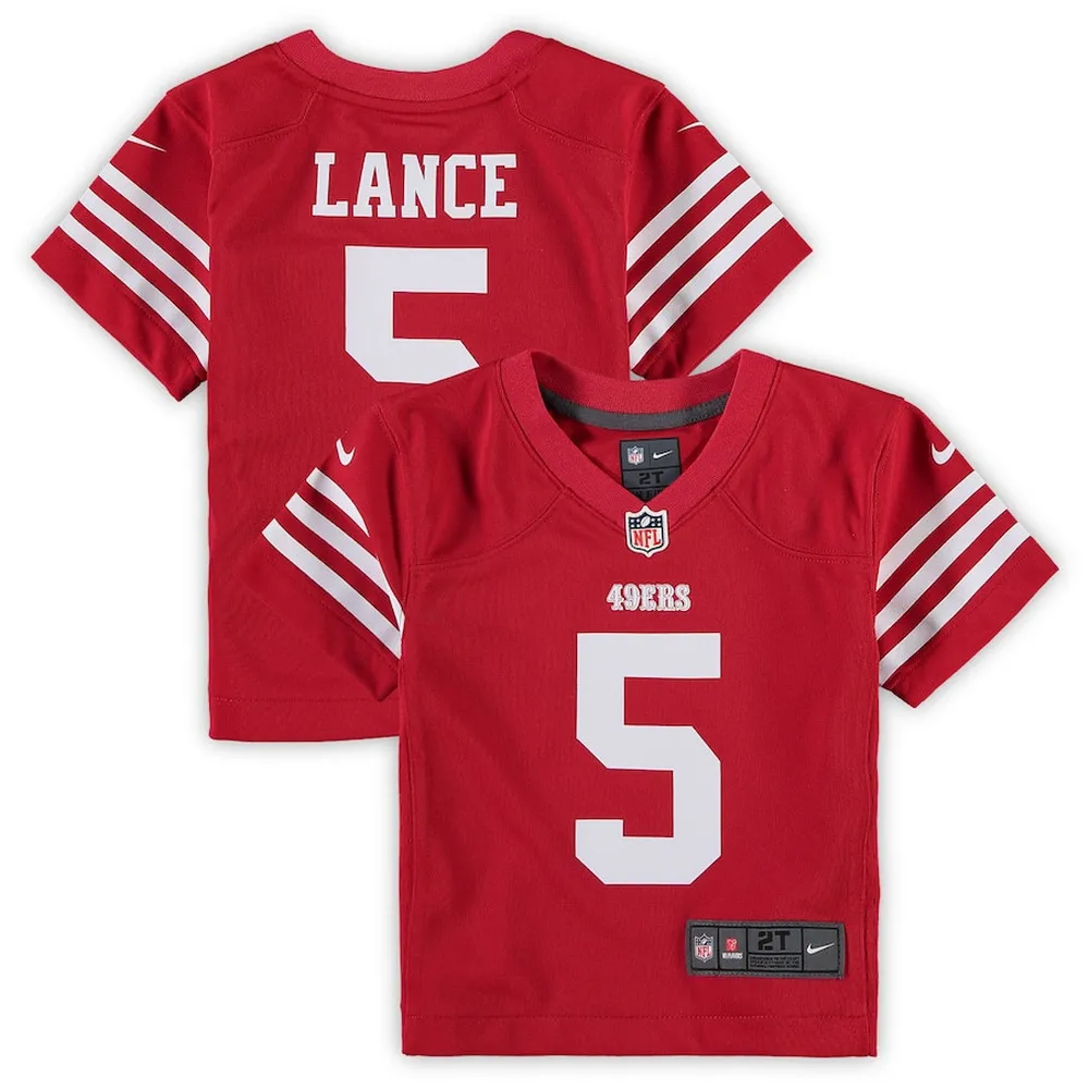 Trey Lance 5 San Francisco 49ers Youth Player Game Jersey – White