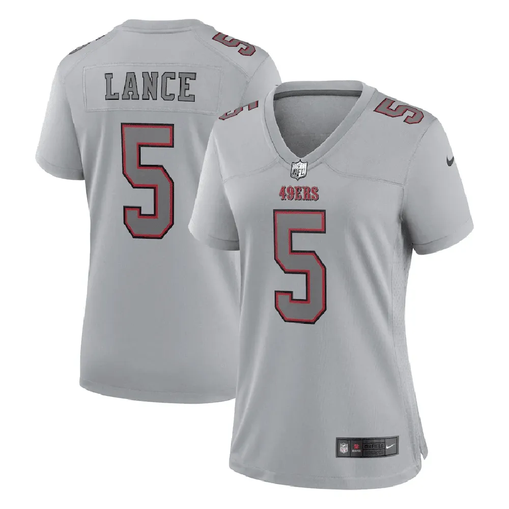 Trey Lance 5 San Francisco 49ers Women’s Atmosphere Fashion Game Jersey – Gray