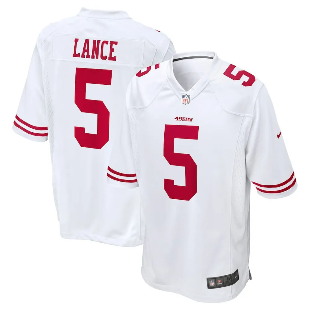 Trey Lance 5 San Francisco 49ers Game Jersey – White