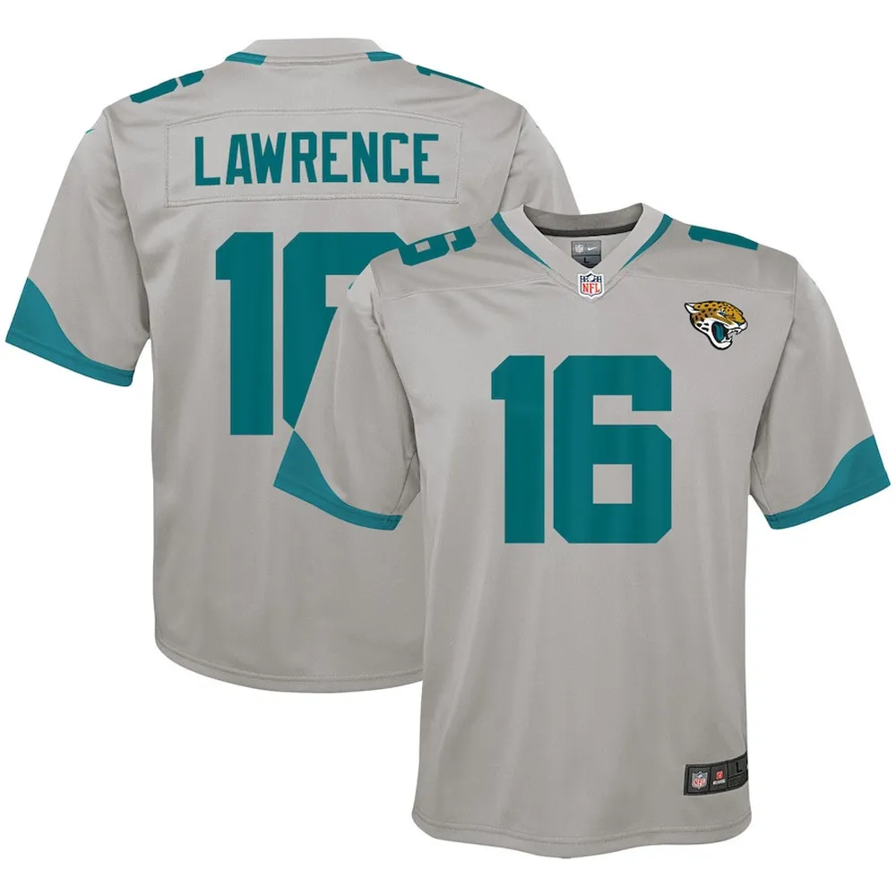 Trevor Lawrence Jacksonville Jaguars Women’s Atmosphere Fashion Game Jersey – Gray