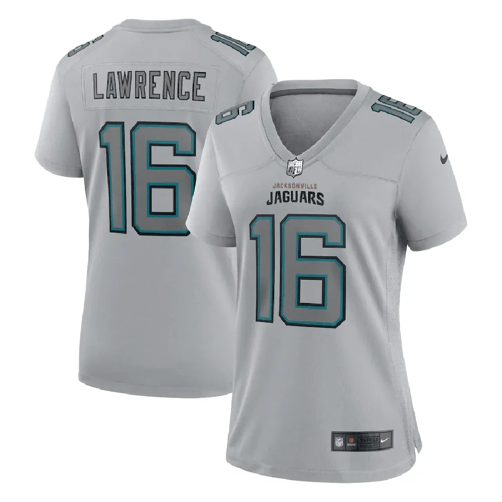 Trevor Lawrence Jacksonville Jaguars Women’s Atmosphere Fashion Game Jersey – Gray