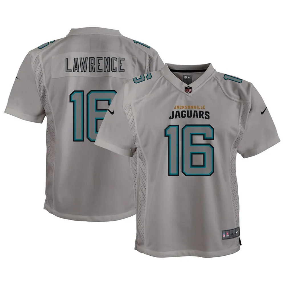 Trevor Lawrence Jacksonville Jaguars Youth Atmosphere Game Jersey – Gray