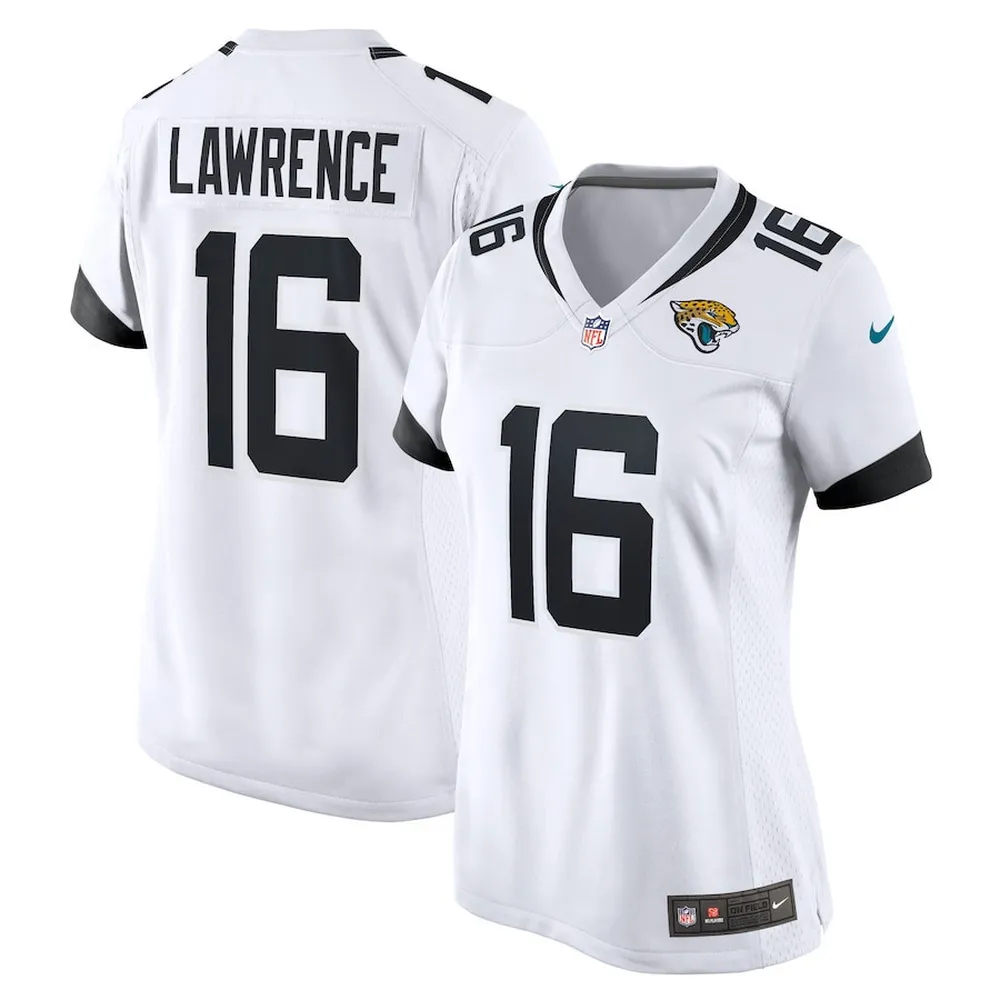 Trevor Lawrence 16 Jacksonville Jaguars Women’s Game Jersey – White