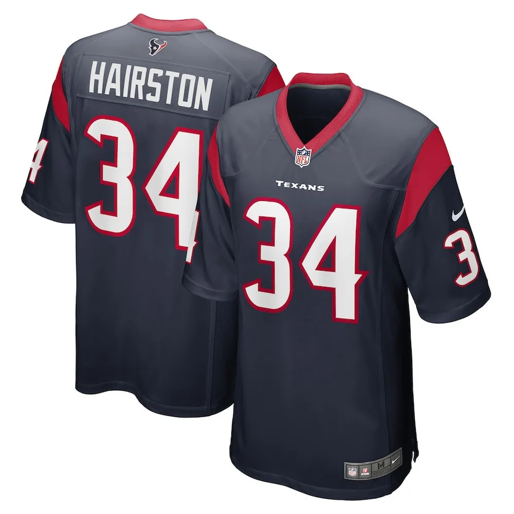 Troy Hairston Houston Texans Game Player Jersey – Navy