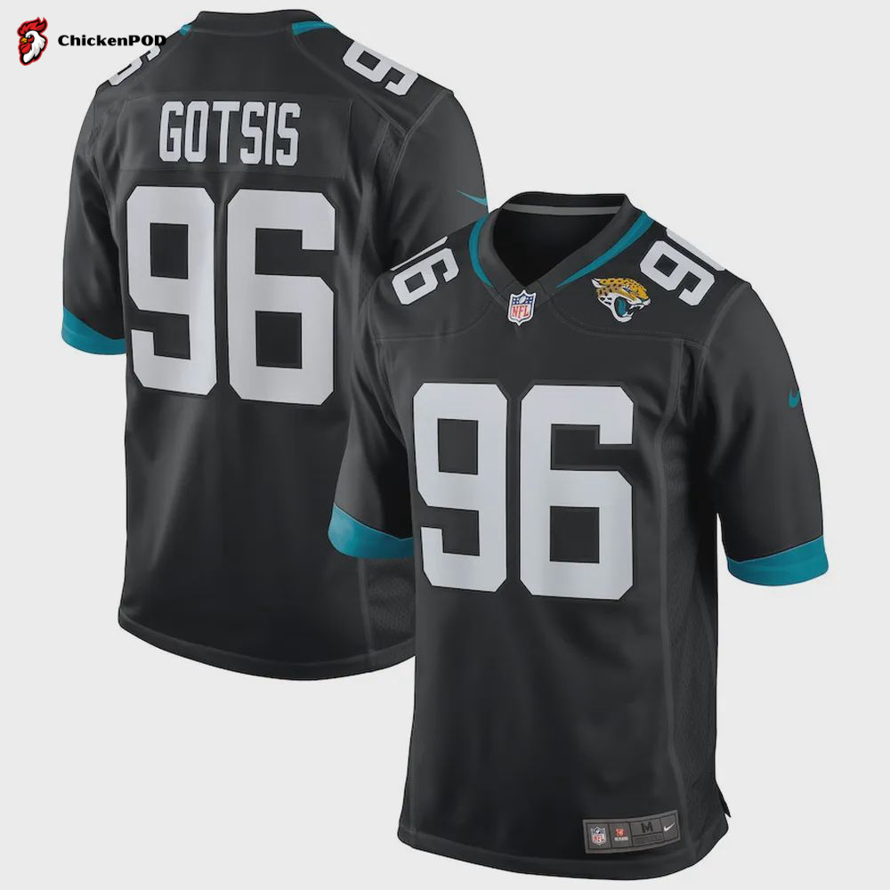 Adam Gotsis 96 Jacksonville Jaguars Women’s Game Jersey – Black