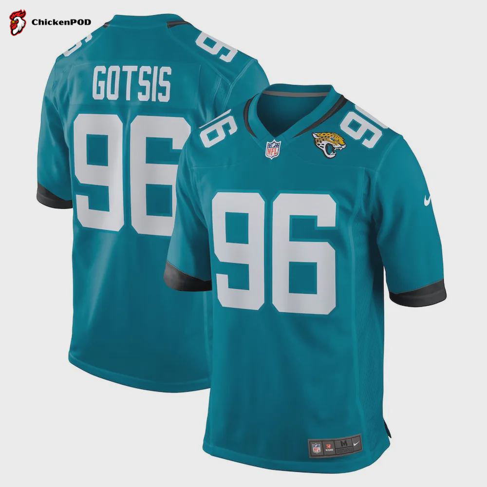 Adam Gotsis 96 Jacksonville Jaguars Women’s Game Jersey – Black