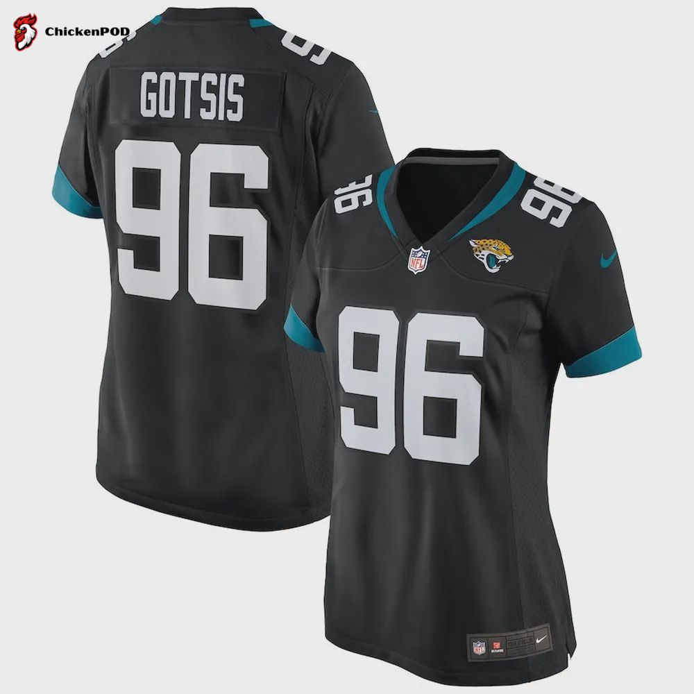 Adam Gotsis 96 Jacksonville Jaguars Men’s Game Jersey – Black