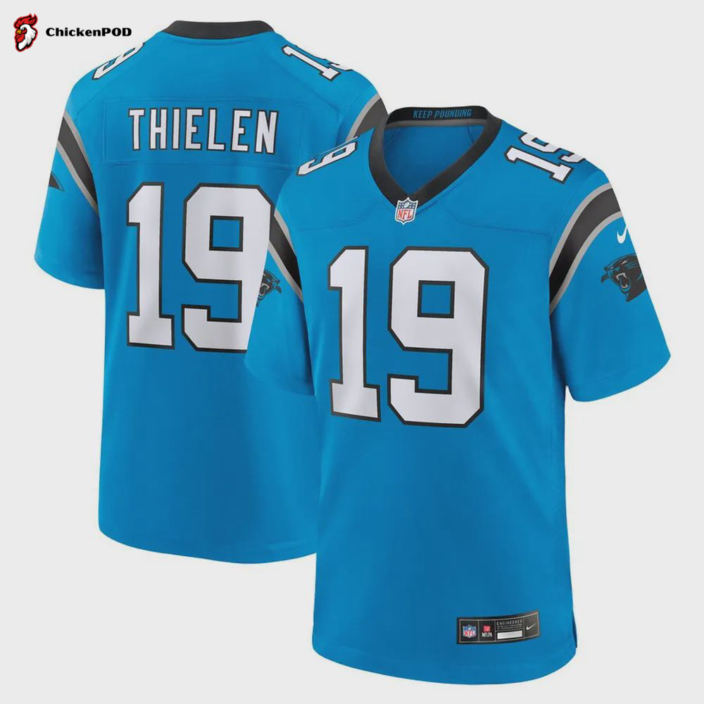 Adam Thielen 19 Carolina Panthers Men Game Jersey – Black